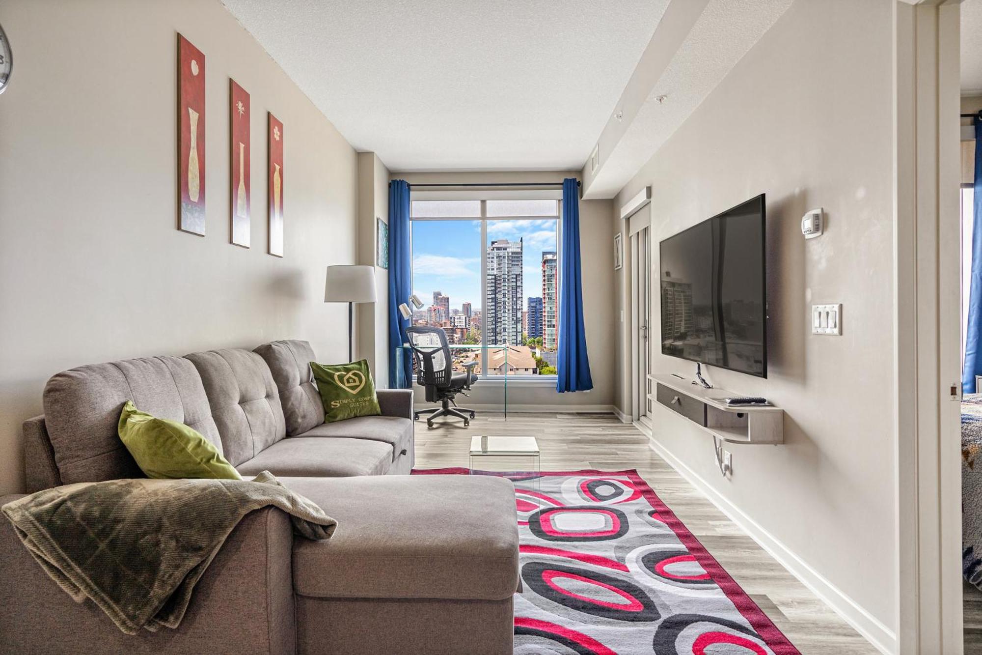 City Centre Retreat - 1Br Condo With Desk 卡加利 外观 照片